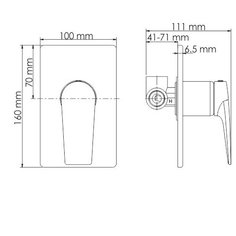 Встраиваемый смеситель для душа WasserKRAFT Wiese 8451