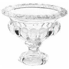 Стеклянная вазочка-подсвечник романтичный колокольчик широкая, 11 см, SHISHI