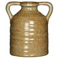 Ваза стэфи с ручками, керамика, песочная, 17х15 см, Edelman