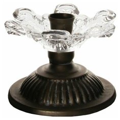 Подсвечник виола, металл, стекло, 13х10 см, SHISHI