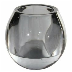 Подсвечник ЭЛЬ альма, стекло, дымчатый, 7х7 см, SHISHI