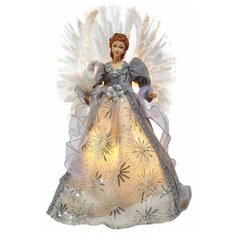 Светящаяся новогодняя фигурка - ёлочная верхушка ангел селестина, тёплая белая подсветка, 40.5 см, Kurts Adler
