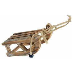 Ёлочное украшение деревянные санки, 13х5.5х4.5 см, Koopman International