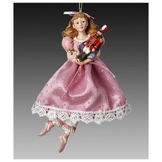 Елочное украшение клара со щелкунчиком, полистоун, 17.5 см, Kurts Adler