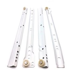 Направляющие роликовые 25 см, цвет белый, комплект для одного ящика FGV