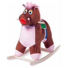 Качалка мягкая Тутси "Лошадь" (коричневый/розовый) 281-2008