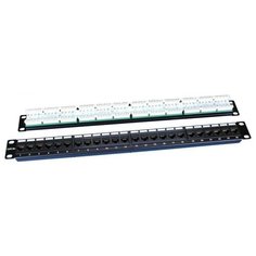Патч-панель 19 1U 24 порта RJ45 категория 5e Dual IDC ROHS черный 246095 Hyperline