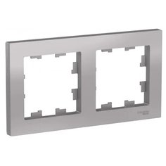 SE AtlasDesign Алюминий Рамка 2-ая, универсальная Schneider Electric