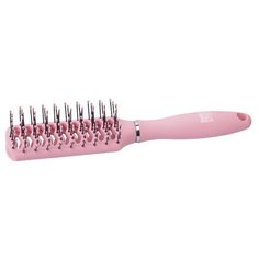 Dewal Щетка Dewal Beauty серия "Клубничная глазурь" продувная с пластиковым штифтом, прямоугольная