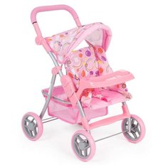 Коляска прогулочная Melobo для кукол (розовый/принт воздушные шары) 9337E-T Corol