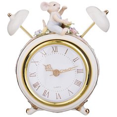 Часы настольные кварцевые Lefard, 11*6*14,5 см, диаметр циферблата 8 см (461-260)