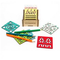 Развивающее пособие из дерева Линейки-трафареты, Милые орнаменты Woodland