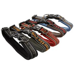 Ошейник Hurtta Pro Padded черный для собак (55-65 см х 4,6 см, Черный)