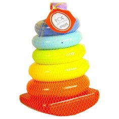 Пирамида-качалка Русский стиль в сетке (7 элементов) 20 см 9232