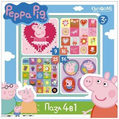 Пазл Origami 4в1 Peppa Pig "Герои и предметы" (36 элементов) 01600