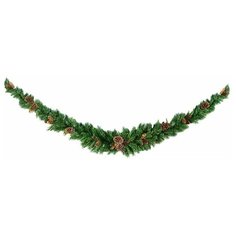 Гирлянда хвойная сваг с шишками, хвоя - PVC, 270х36 см, National Tree Company 31PC9MS/PC3-9MS