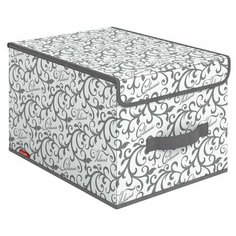 Короб стеллажный с крышкой, большой, 30*40*25 см, CLASSIC GREY Valiant