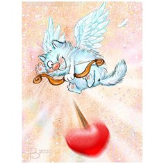 Алмазная мозаика Гранни «Кот-амур» (полная выкладка, 40х30 см, квадратные стразы)