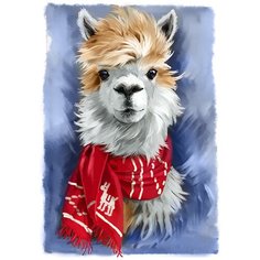 Алмазная мозаика Гранни «Лама» (полная выкладка, 38х27 см, квадратные стразы)