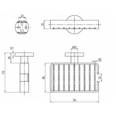 Мыльница Villeroy & Boch Elements Tender TVA15100800061 хром