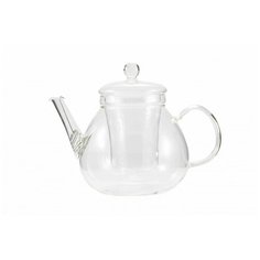 Заварочный чайник из жаропрочного стекла "Василёк" с колбой и пружинкой-фильтром в носике, 1000 мл, дно d85 мм Wintergreen Tea&Coffee
