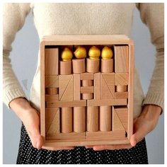 CI-DK006 Царицынская игрушка Деревянный конструктор Золотая маковка, 106 деталей