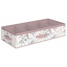 Кофр для хранения обуви со съемными перегородками, 4 секции, 70*35*15 см, BOTANIC LILAC Valiant