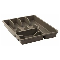 Лоток для столовых приборов 38х29см, цвет: коричневыйDRINA