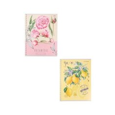 Тетрадь общая Проф-пресс Цветы и цитрусы А5 48 листов в клетку на спирали 5 шт.