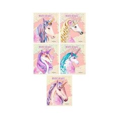 Тетрадь общая Проф-пресс Волшебные единороги А5 48 листов в линейку на скрепке (обложка в ассортименте) 9 шт.