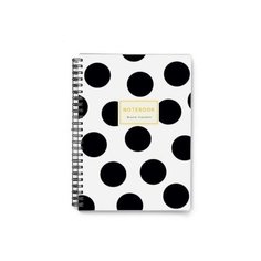 Тетрадь общая Bruno Visconti Black polka А5 60 листов в клетку на спирали 2 шт.