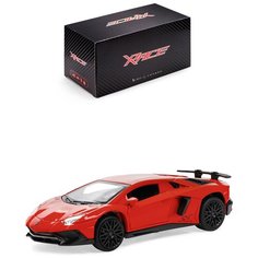 Детская инерционная металлическая машинка, Serinity Toys, с открывающимися дверями, модель Lamborghini Aventador SV, со светом и звуком, красный