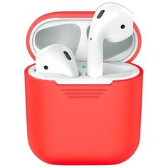 Силиконовый чехол Deppa для наушников Apple AirPods (красный)