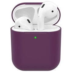 Силиконовый чехол Ultra Slim Deppa для наушников Apple AirPods (бургунди)
