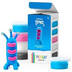 Легкий пластилин HEY CLAY залипаки Трио (5 баночек)