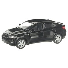 Детская инерционная металлическая машинка с открывающимися дверями, модель BMW X6, черный Serinity Toys