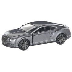 Детская инерционная металлическая машинка с открывающимися дверями, модель 2012 Bentley Continental GT, темно-серый Serinity Toys