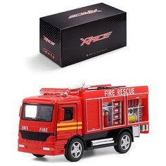 Детская инерционная металлическая машинка Serinity Toys, модель Пожарная машина
