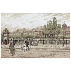 PANNA Набор для вышивания Золотая серия Женева Набережная Де Берг 36.5 x 23 см (ГМ-1348)