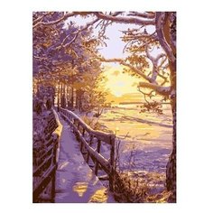 LORI Раскраска по номерам Зима 28.5x38 см