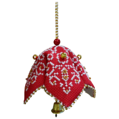 ZENGANA Набор для вышивания бисером и нитками Русский колокольчик 7 × 7 см (М-078)