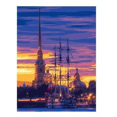 LORI Раскраска по номерам Петропавловская крепость 28.5x38 см