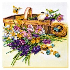 ABRIS ART Набор для вышивания бисером Ранние цветочки 20 х 20 см (АМВ-024)