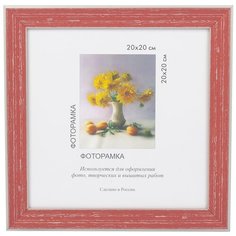 Рамка Gamma МРП-16 20 х 20 см пластикс оргстеклом №01 красный 1 шт.