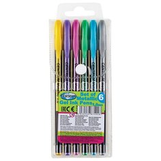 Centrum Набор гелевых ручек METALLIC 1 мм 6 цв87402 4 шт.