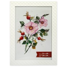 Рамка Gamma ПРК-14 21х30 см пластикс оргстеклом белый 1 шт.