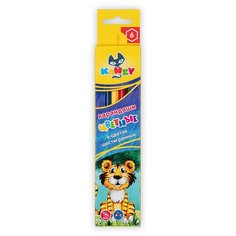 KANZY CP-2006 Набор цветных карандашей Мой друг тигрёнок 6 цв. 5 шт.