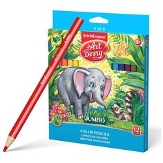 Artberry Цветные карандаши трехгранные Jumbo с точилкой 12 цв32474 1 шт.