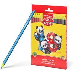 Artberry Пластиковые цветные карандаши шестигранные 18 цв46429 2 шт.
