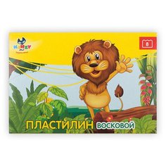 KANZY Пластилин восковой KNY-300707 ( в картонной упаковке ) 8 цв. 4 шт.